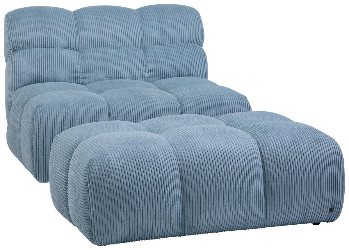 SESSEL in Cord Pastellblau  - Pastellblau/Schwarz, KONVENTIONELL, Textil/Metall (105/78/90cm) - Tom Tailor