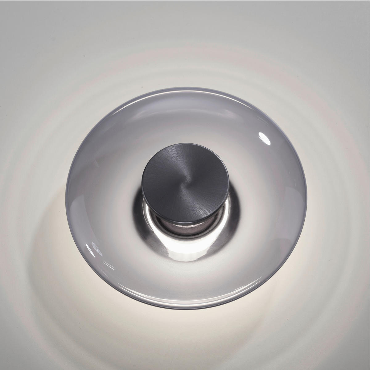 LED-DECKENLEUCHTE Pure Vitrum 22/22/8,2 cm   - Grau, Design, Glas/Kunststoff (22/22/8,2cm) - Neuhaus PURE