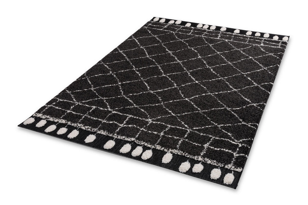 WEBTEPPICH 80/150 cm Schwarz  - Schwarz, Design, Textil (80/150cm) - Schöner Wohnen
