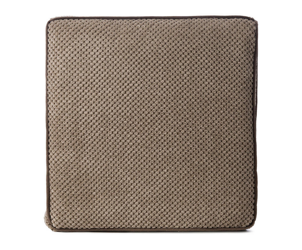 PODUŠKA NA SEDENIE, 40/40/6 cm - bahenná hnedá, Basics, textil (40/40/6cm) - Novel