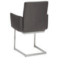 ARMLEHNSTUHL  in Stahl Mikrofaser  - Edelstahlfarben/Anthrazit, Design, Holzwerkstoff/Textil (63/91/60cm) - Dieter Knoll