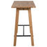 BARTISCH Eiche furniert, massiv rechteckig Eichefarben, Schwarz - Eichefarben/Schwarz, Design, Holz/Metall (120/60/105cm) - Carryhome