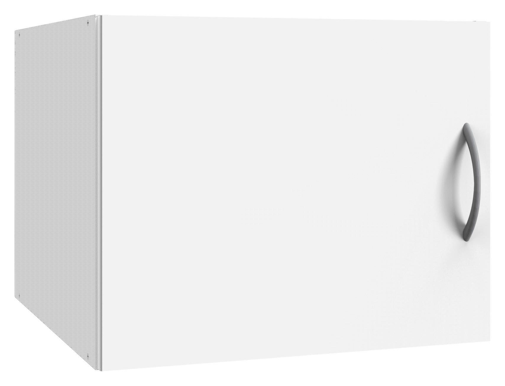 AUFSATZSCHRANK Weiß  - Alufarben/Weiß, Basics, Kunststoff (40/40/40cm) - Xora