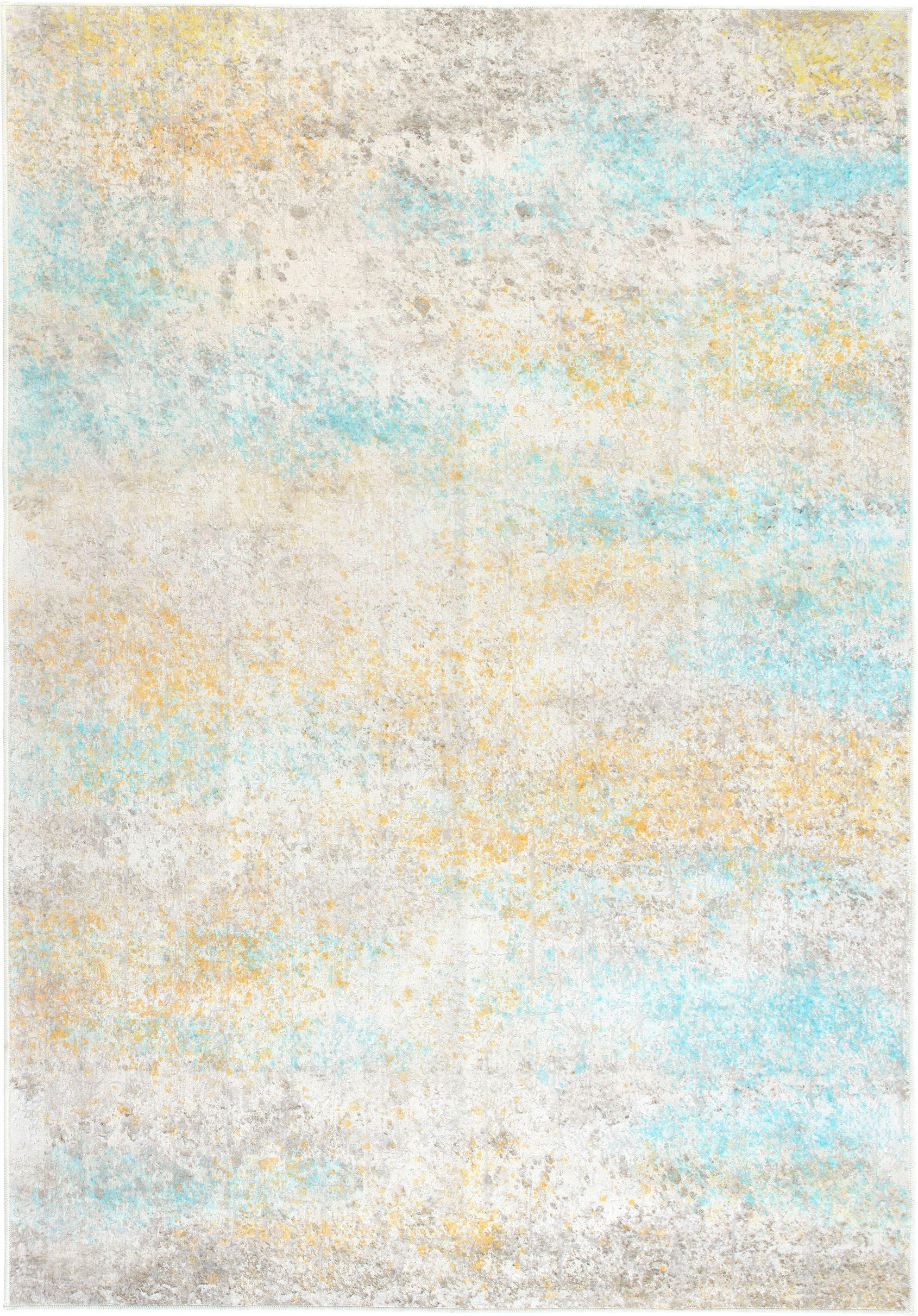 VINTAGE-TEPPICH 160/230 cm ONDEA FIORALYS Türkis, Hellgelb, Greige  - Türkis/Greige, Design, Kunststoff/Textil (160/230cm) - Lindorug