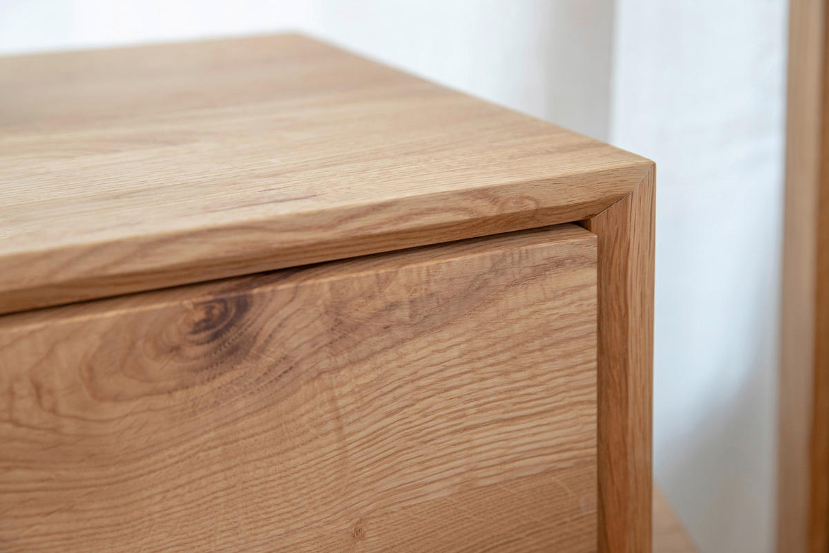 NACHTSCHRANK 50/19/35 cm Eiche massiv  - Eichefarben, MODERN, Holz (50/19/35cm) - Linea Natura