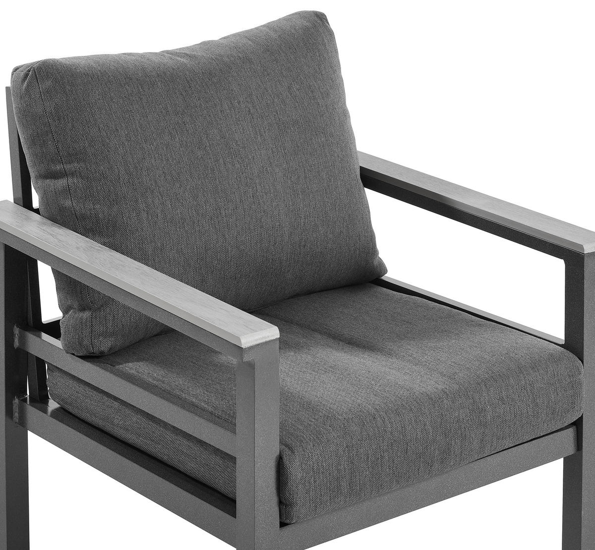 LOUNGESESSEL Hellgrau, Dunkelgrau Aluminium  - Dunkelgrau/Hellgrau, Design, Kunststoff/Textil (67/74/73cm) - Amatio