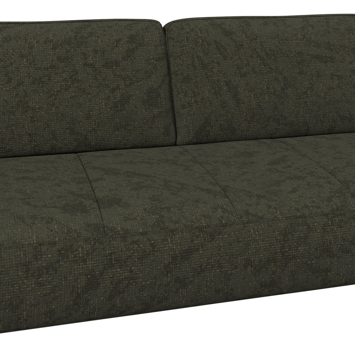 SITZBANK 162/83/71 cm Webstoff Grün  - Schwarz/Grün, MODERN, Textil/Metall (162/83/71cm) - Livetastic