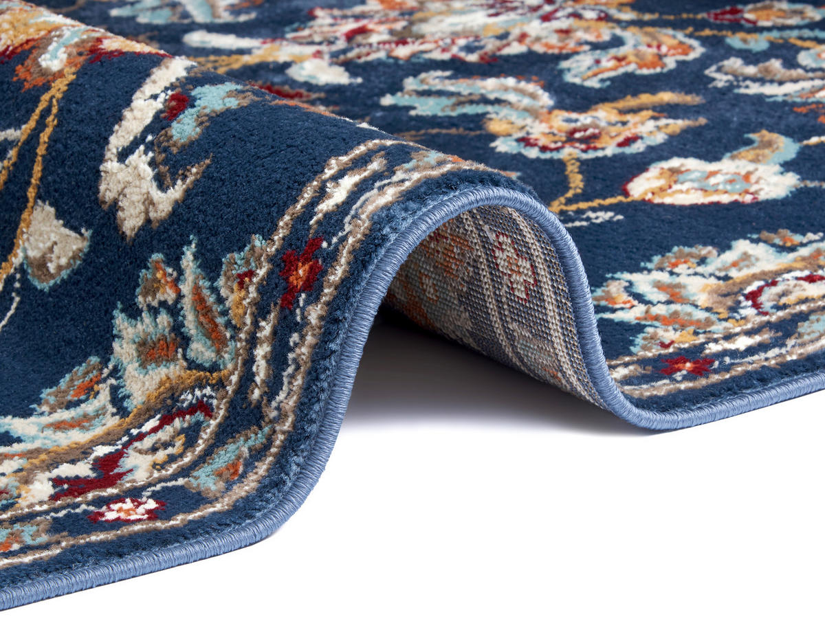 FLACHWEBETEPPICH 120/170 cm Luxor Blau, Multicolor  - Blau/Multicolor, Design, Kunststoff/Textil (120/170cm)