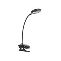 LED LAMPA SO ŠTIPCOM, dotykový stmievač, 42/11/12 cm - čierna, Basics, plast (42/11/12cm) - Boxxx