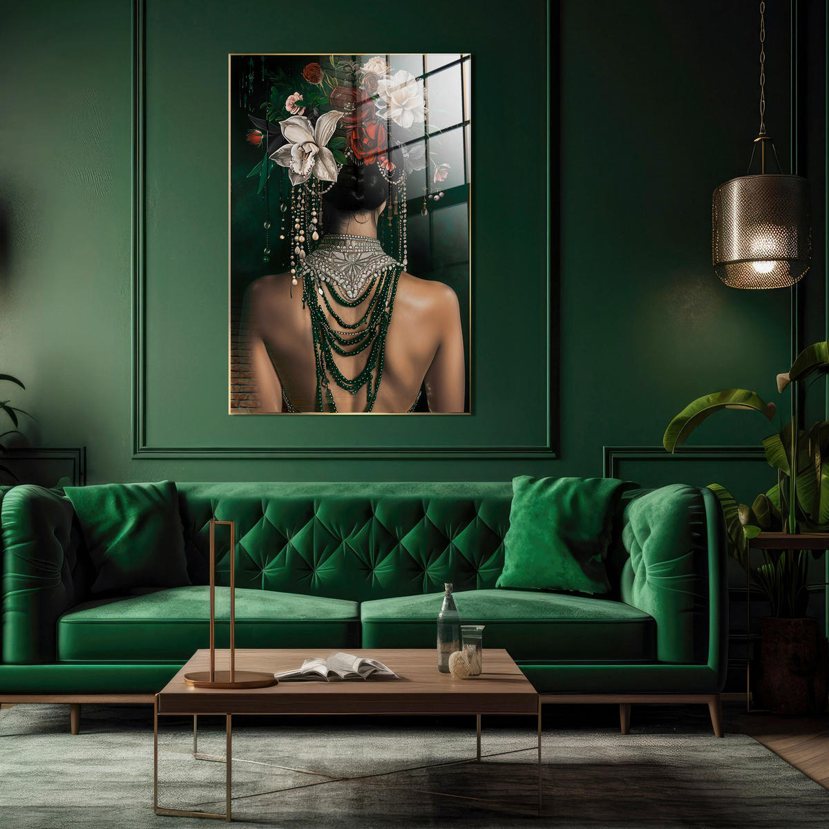 GLASBILD 80/120 cm  - Multicolor, Basics, Glas/Holz (80/120cm)