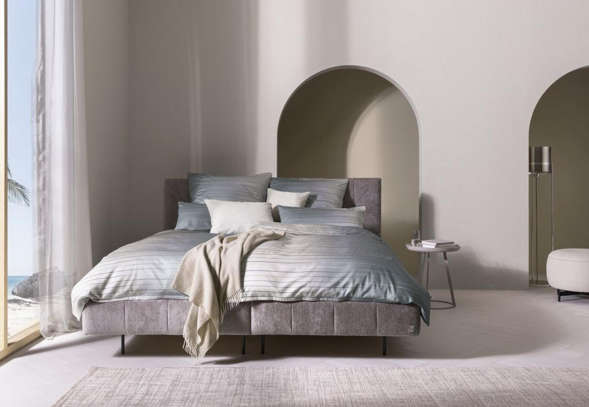 POVLEČENÍ, makosatén, antracitová, šedá, 155/220 cm  - šedá/antracitová, Basics, textil/přírodní materiály (155/220cm) - Joop!