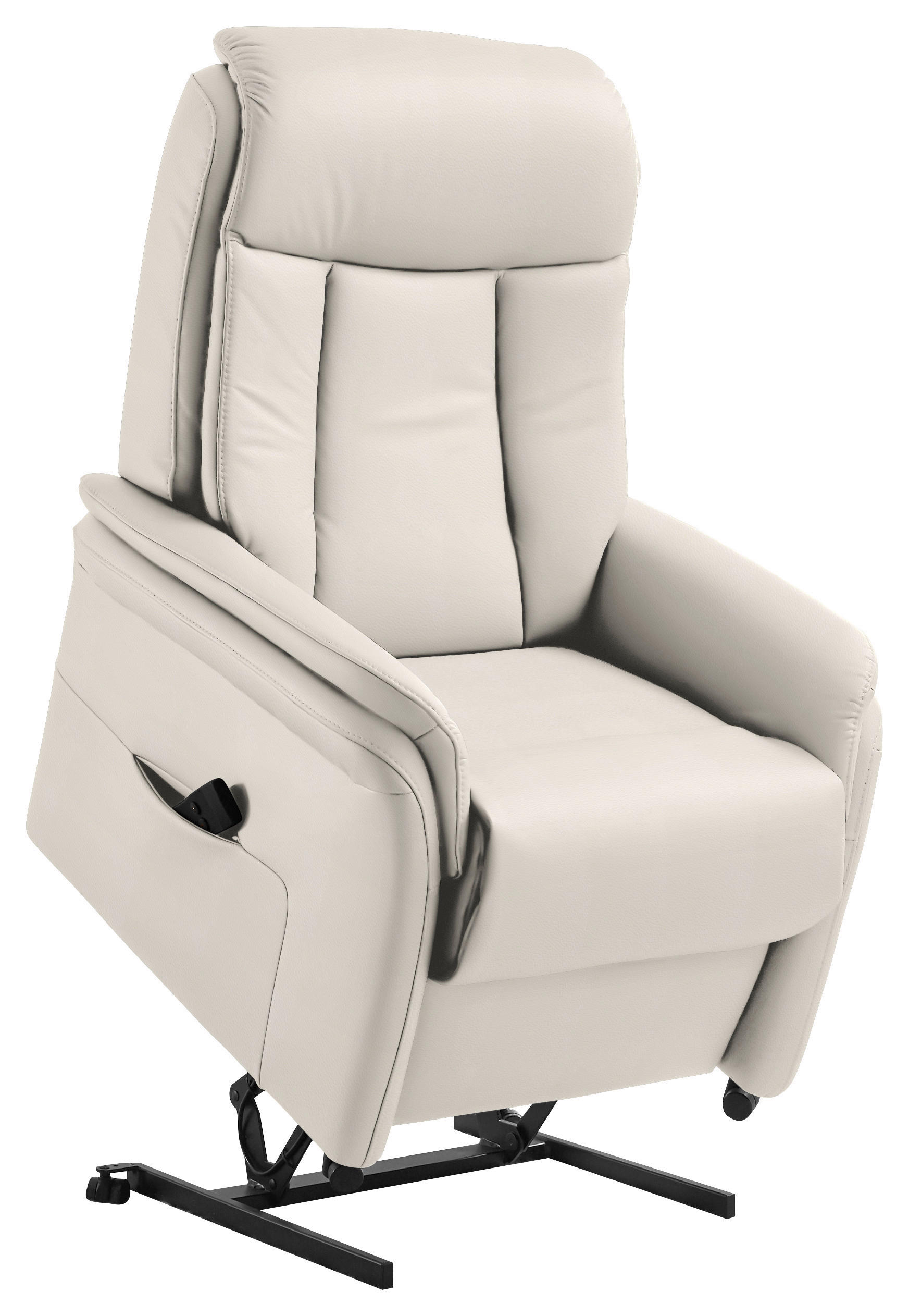 FERNSEHSESSEL in Beige  - Beige/Schwarz, KONVENTIONELL, Leder/Kunststoff (74/107/84cm) - Valdera