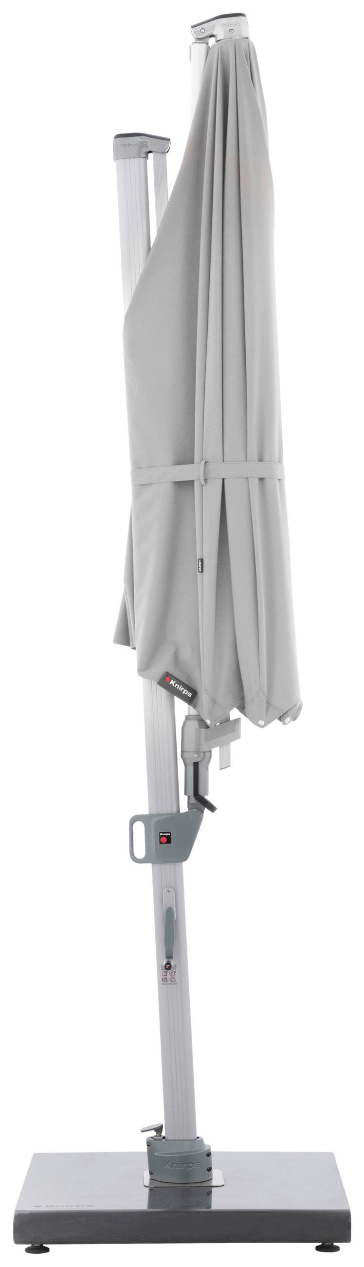 AMPELSCHIRM 340 cm Hellgrau  - Silberfarben/Hellgrau, Basics, Textil/Metall (340/340cm) - KNIRPS