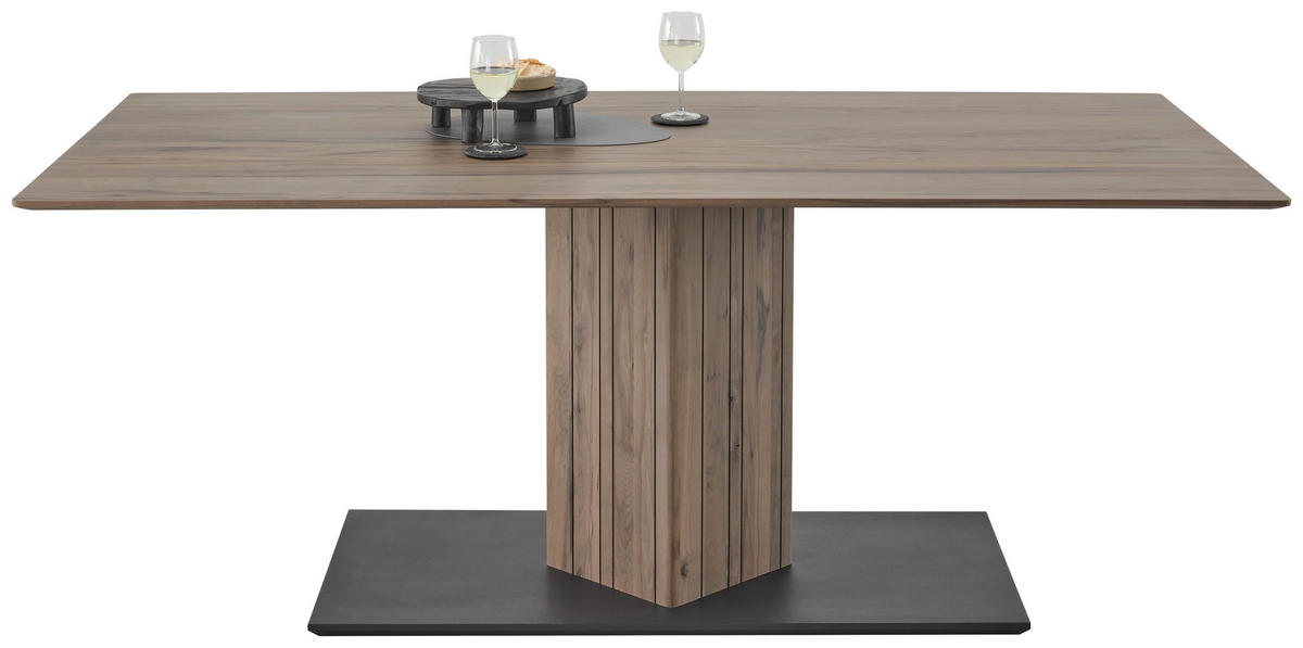 ESSTISCH in Holz 190/95/76 cm  - Anthrazit/Buchefarben, Design, Holz (190/95/76cm) - Johann Jakob