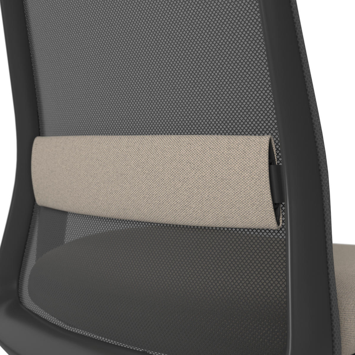 DREHSTUHL Schwarz, Beige  - Beige/Schwarz, MODERN, Kunststoff/Textil (70/103-115/70cm)