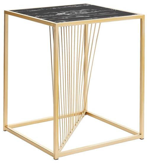 POMOĆNI STOČIĆ   - bela/zlatna, Trendi, metal/pločasti materijal (38/38/46cm) - Xora