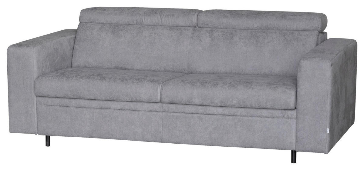 KANAPÉÁGY szürke  - fekete/szürke, Konventionell, műanyag/textil (206/82-100/101cm) - Venda