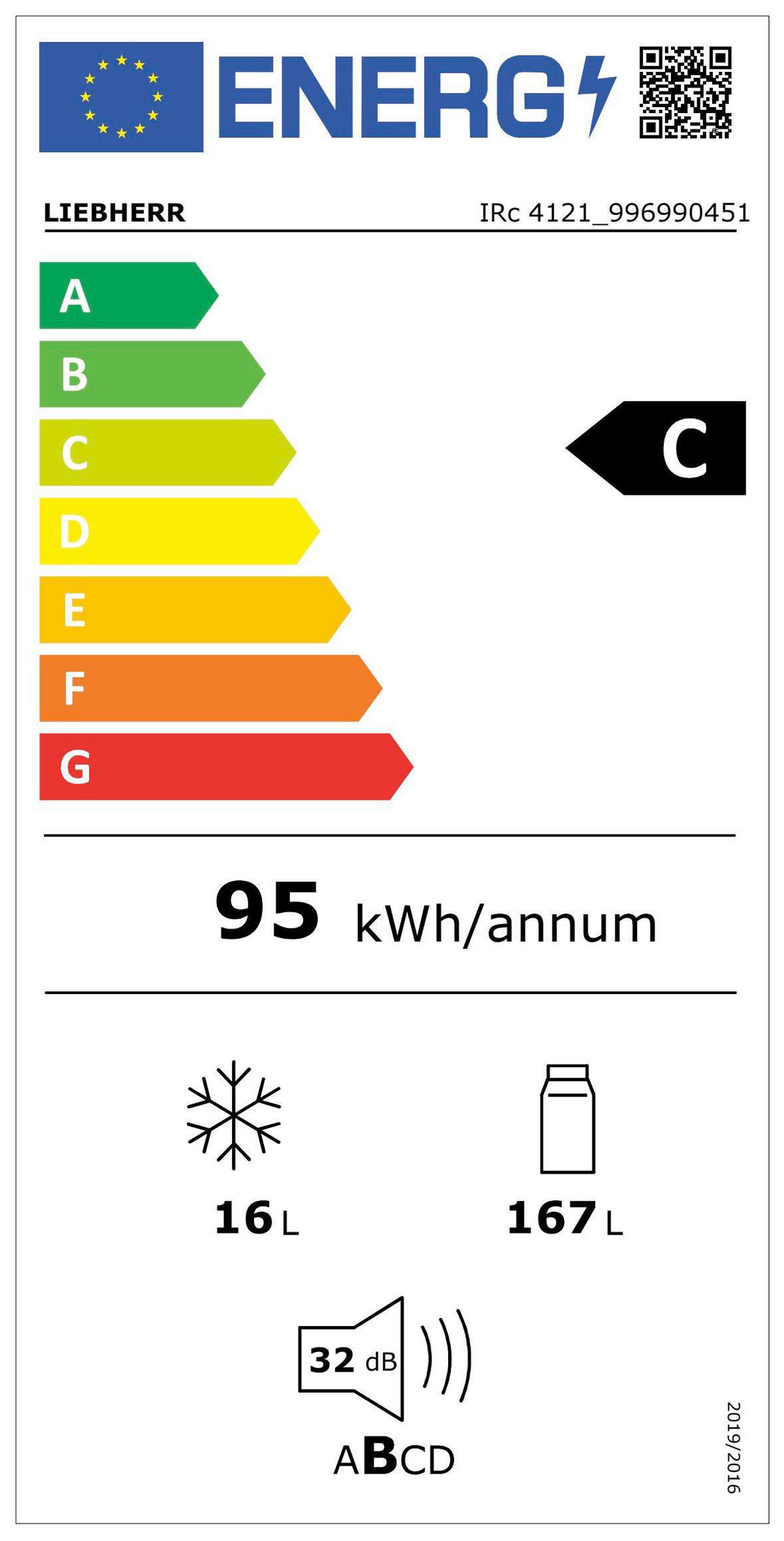 KÜHLSCHRANK 55,9/121,3/54,6 cm IRC4121-22  - Weiß, Basics, Kunststoff/Metall (55,9/121,3/54,6cm) - Liebherr