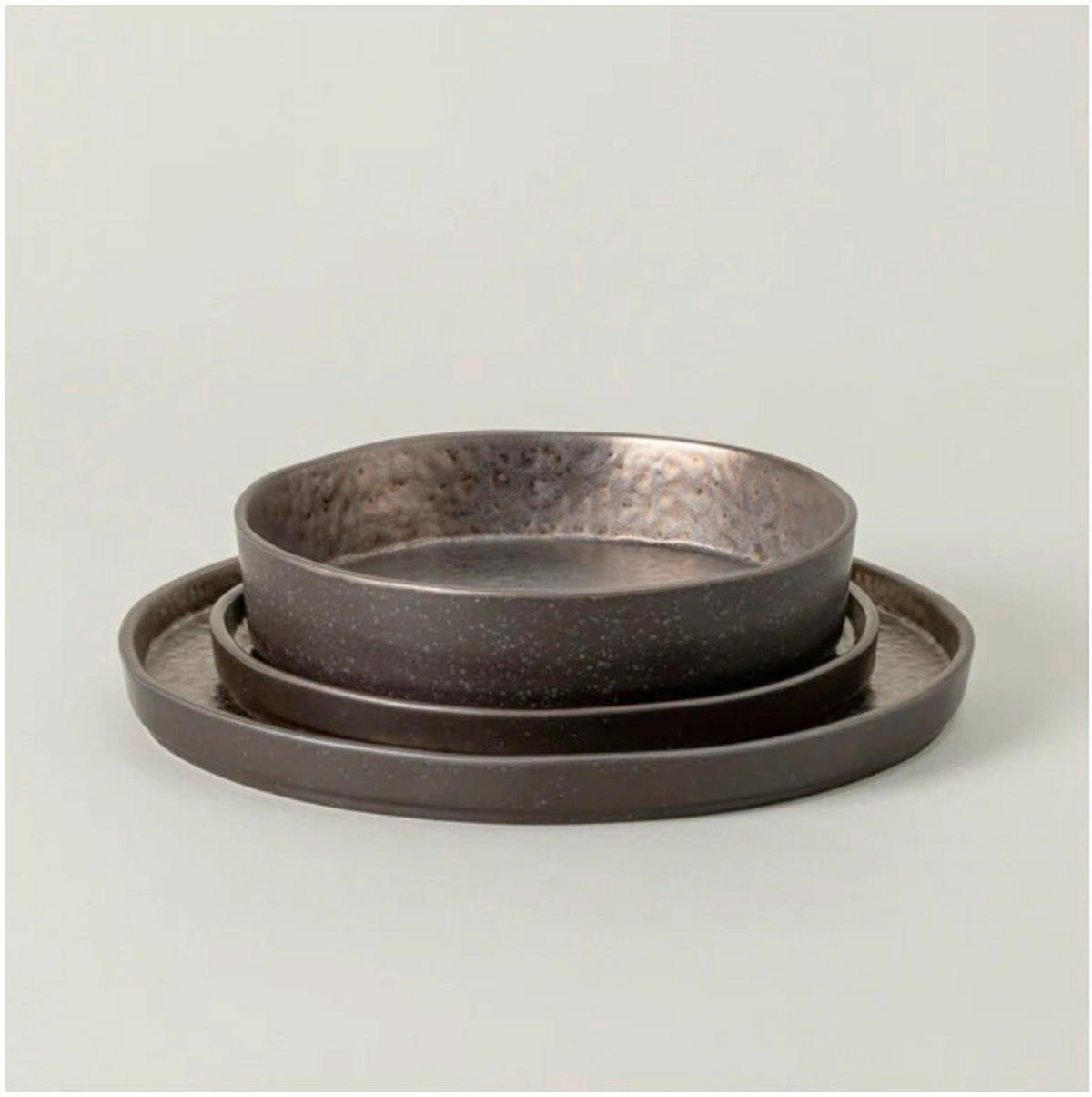 KOMBISERVICE Lagoa 12-teilig  - Goldbraun, Basics, Keramik - Costa Nova