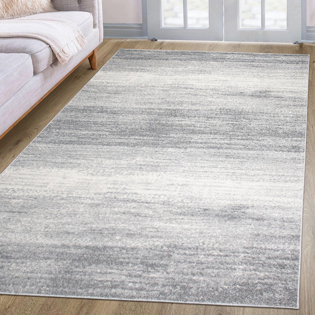 WEBTEPPICH 60/110 cm Mercur Grau  - Grau, Design, Kunststoff/Textil (60/110cm) - Novel