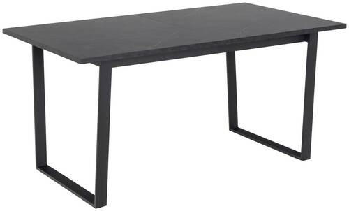 JEDÁLENSKÝ STÔL, čierna, 160/90/75 cm - čierna, Design, kov/kompozitné drevo (160/90/75cm) - MID.YOU