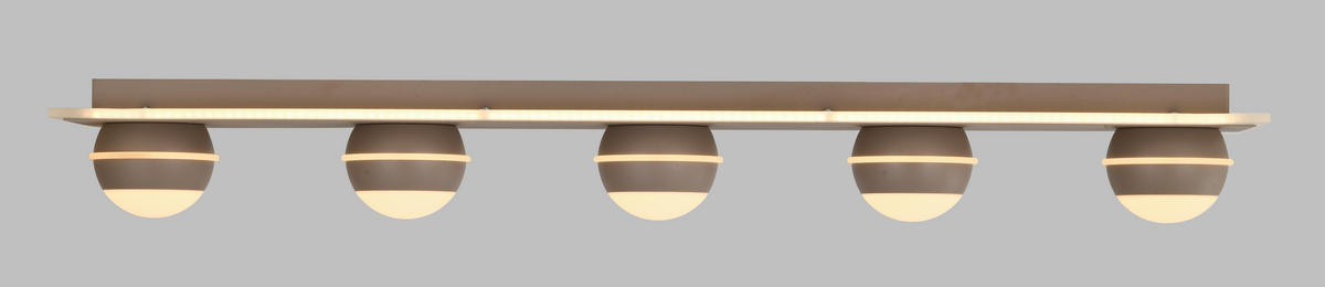 LED-DECKENLEUCHTE Biarritz 99/15/12,5 cm  - Schwarzchrom, Design, Kunststoff/Metall (99/15/12,5cm)