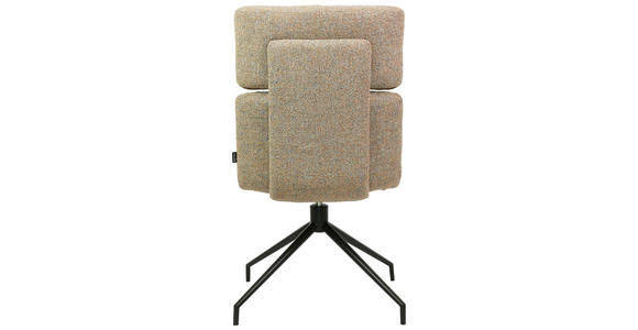 STUHL - Graubraun/Schwarz, Design, Textil/Metall (50/92/64,5cm) - Dieter Knoll