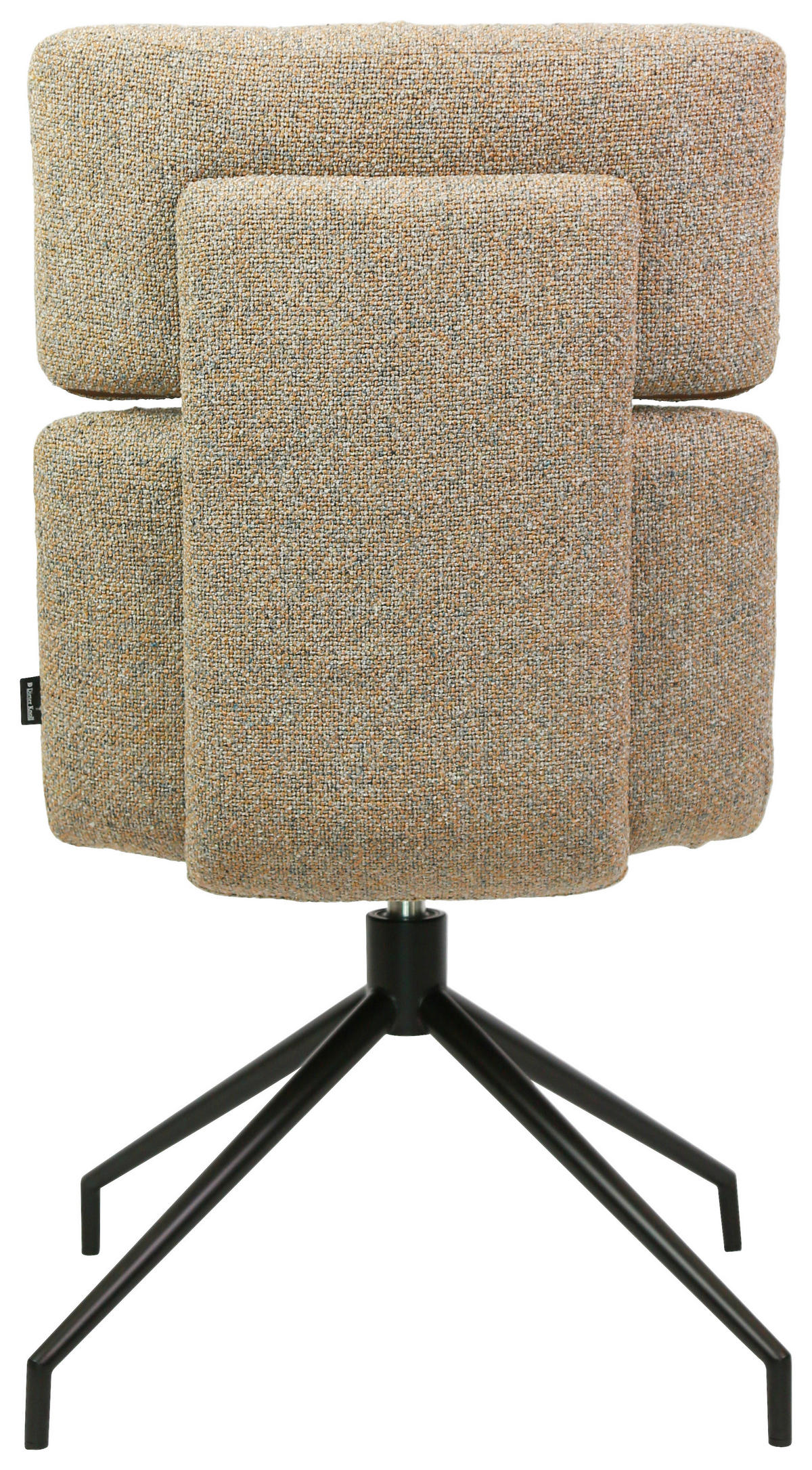 STUHL - Karamell/Schwarz, Design, Textil/Metall (50/92/64,5cm) - Dieter Knoll
