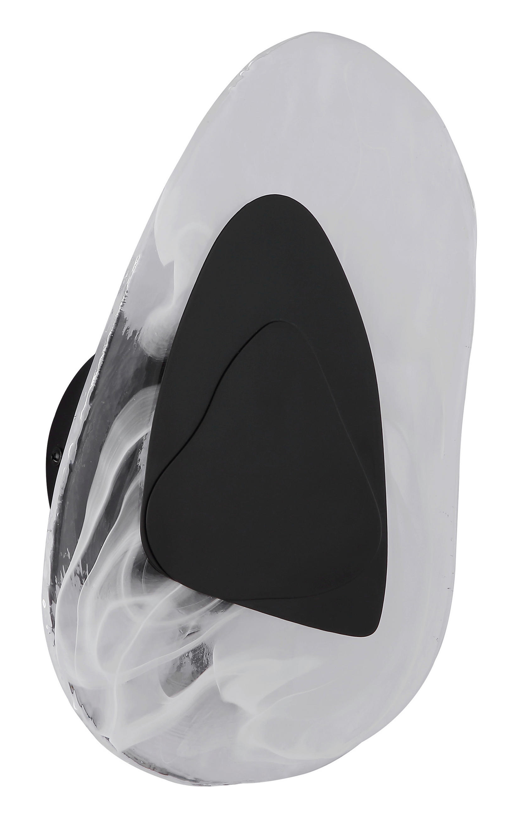 LED-WANDLEUCHTE 20,3/31,5 cm   - Klar/Schwarz, Design, Glas/Metall (20,3/31,5cm) - Globo
