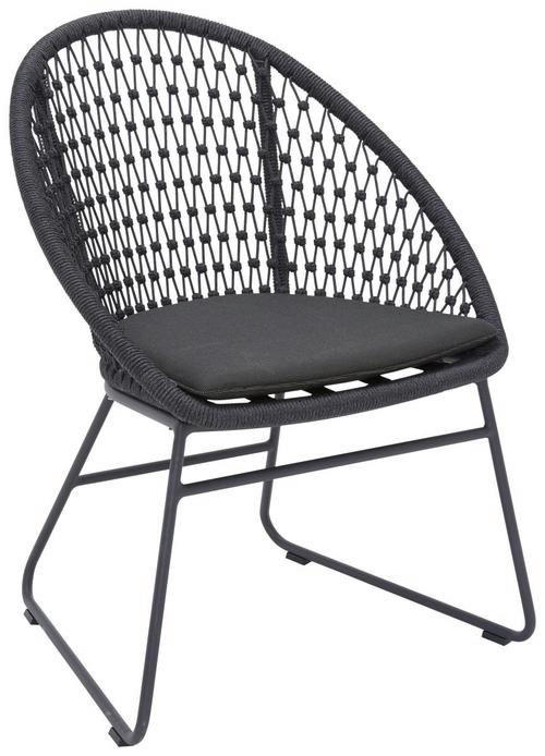 GARTENSESSEL Aluminium Anthrazit, Grau  - Anthrazit/Grau, Design, Textil/Metall (62/87,5/64cm)