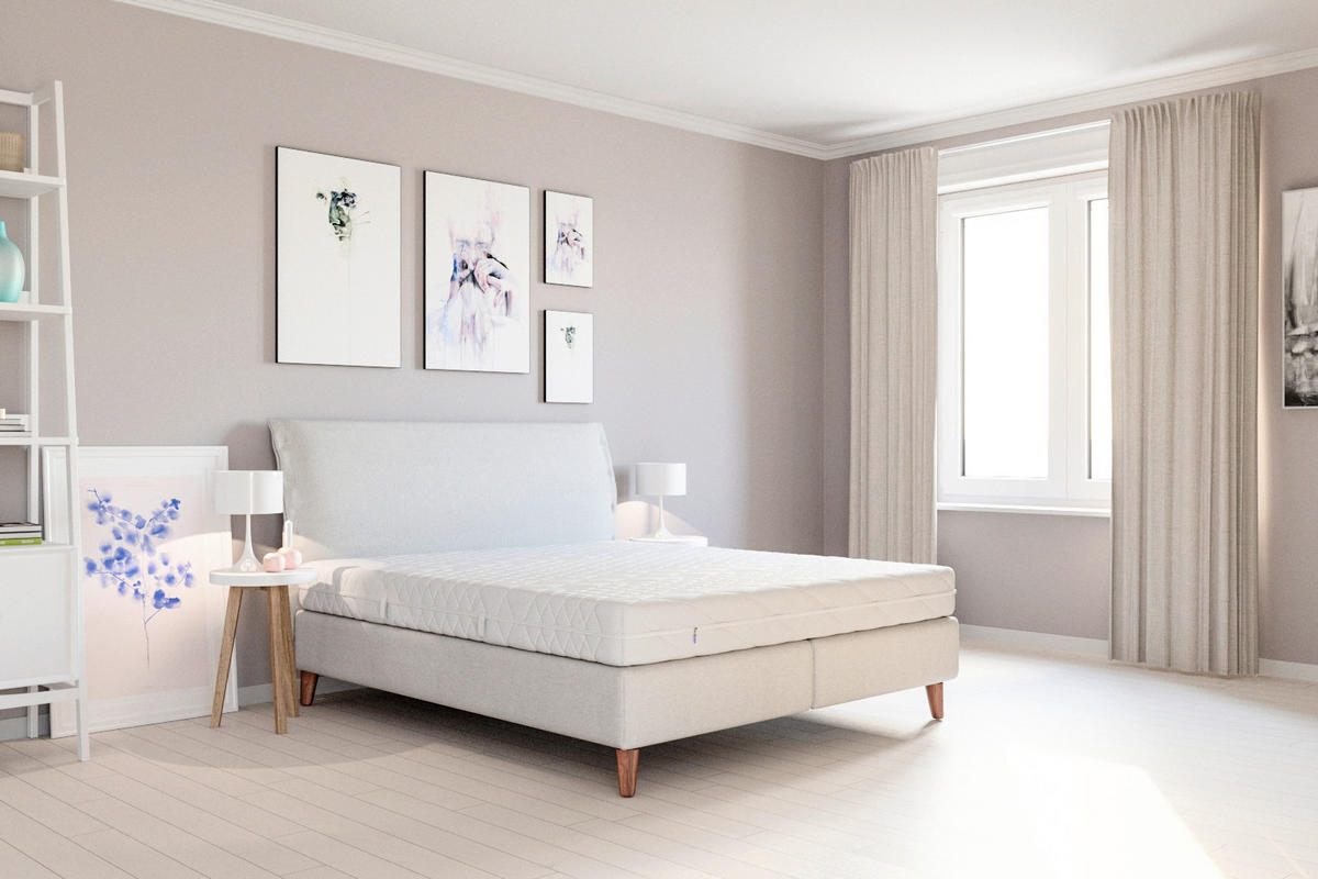 KALTSCHAUMMATRATZE XXL H2 90/200 cm Höhe ca. 18 cm  - Weiß, Basics, Textil (90/200cm) - MALIE
