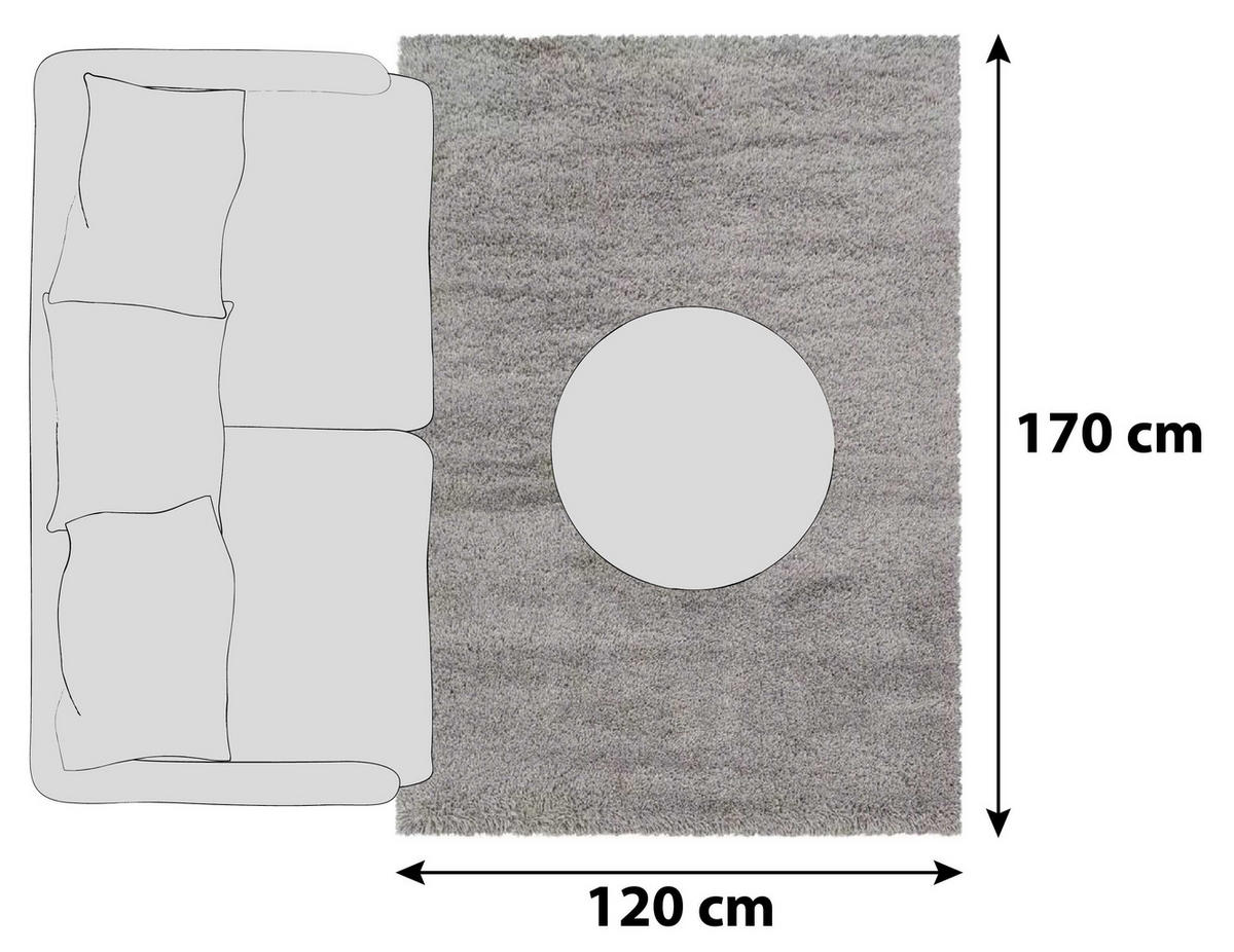 KOBEREC S VYSOKÝM VLASEM, 120/170 cm, béžová - béžová, Basics, textil (120/170cm) - Novel