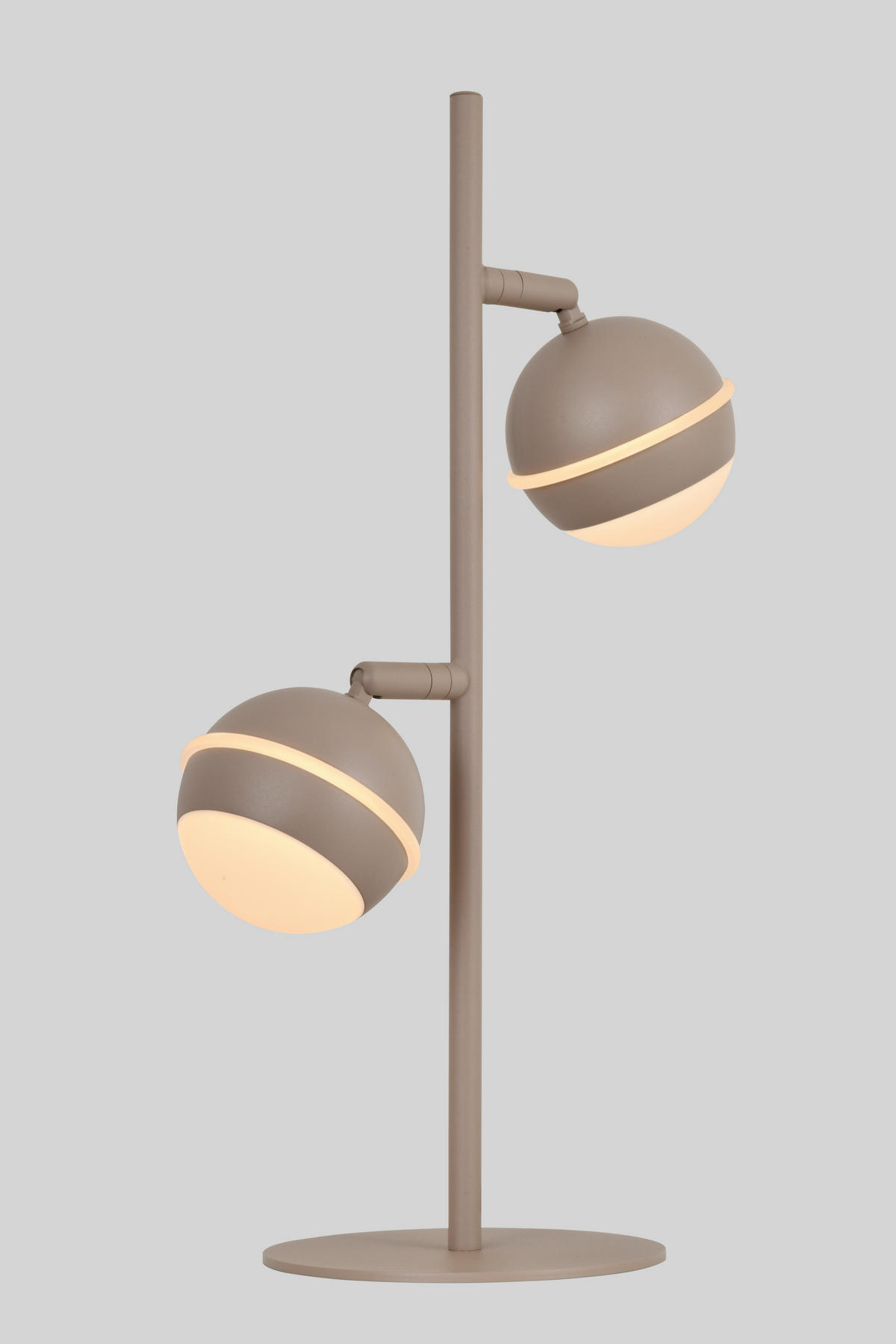 LED-TISCHLEUCHTE Biarritz 24/42/15 cm  - Sandfarben/Schwarzchrom, Design, Kunststoff/Metall (24/42/15cm)