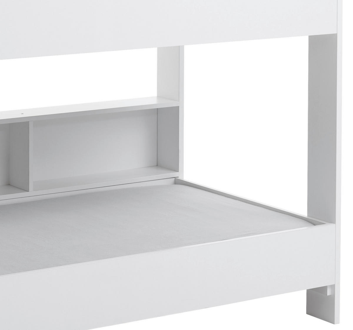 ETAGENBETT - Weiß, Basics, Holzwerkstoff (90/200cm) - Boxxx