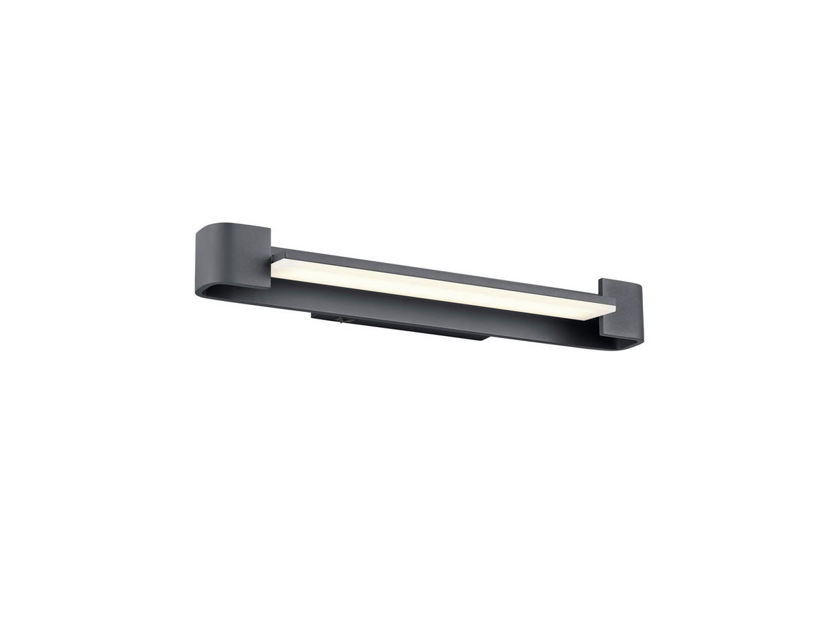 LED-WANDLEUCHTE 40/10/10 cm   - Schwarz, Design, Metall (40/10/10cm) - Hell