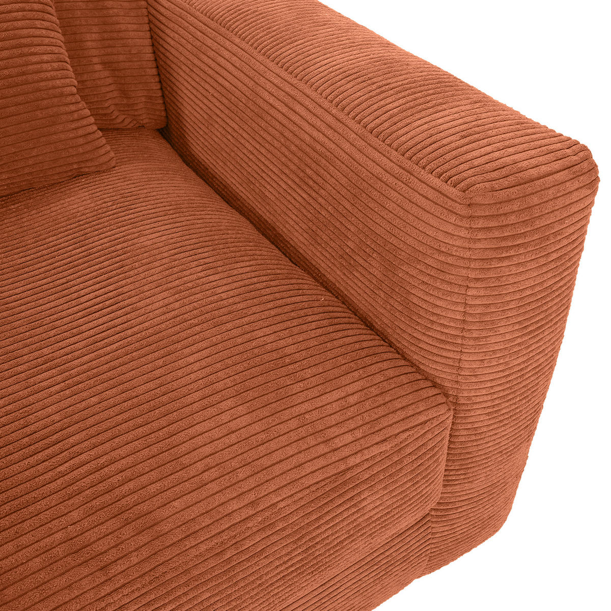 NAGY KANAPÉ textil rozsdavörös  - fekete/rozsdavörös, Konventionell, műanyag/textil (260/66/115cm) - MID.YOU