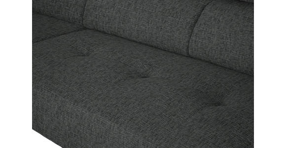 ECKSOFA in Chenille Dunkelgrau 205/280 cm - Dunkelgrau/Schwarz, Design, Textil/Metall (205/280cm) - Xora