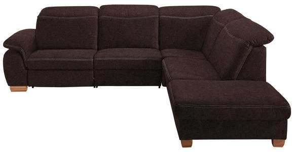 WOHNLANDSCHAFT in Textil Dunkelbraun - Dunkelbraun/Beige, KONVENTIONELL, Textil (299/245cm) - Voleo