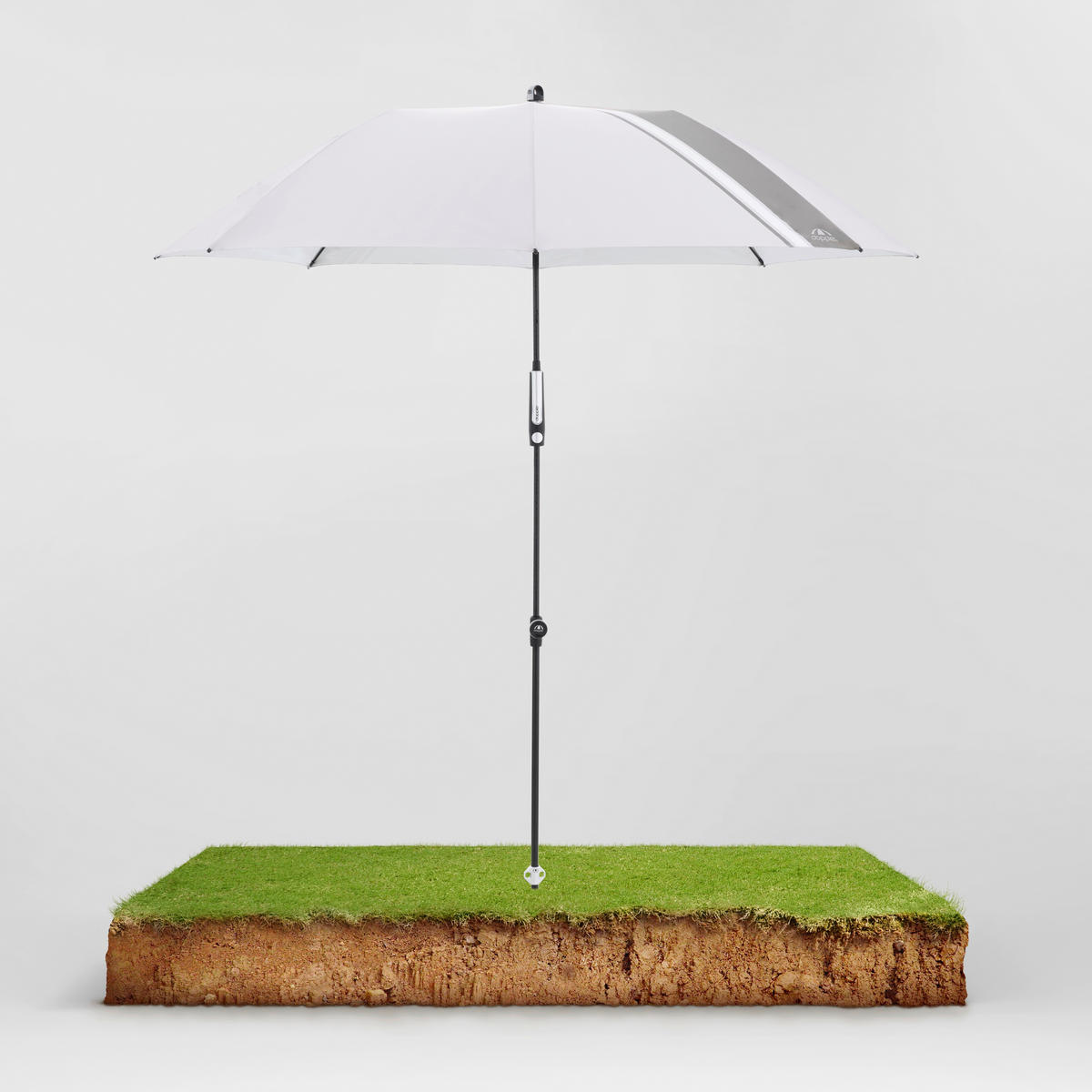 SONNENSCHIRM 156 cm Hellgrau  - Anthrazit/Hellgrau, MODERN, Textil/Metall (156cm) - Doppler