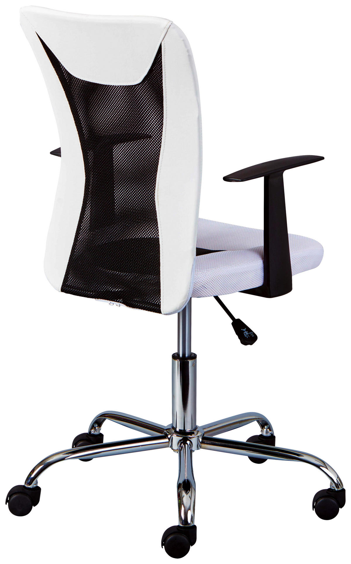 OTOČNÁ ŽIDLE PRO MLÁDEŽ, síť, černá, bílá - bílá/černá, Konvenční, kov/textil (55/85/55cm) - MID.YOU