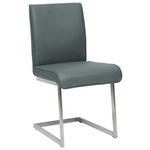 SCHWINGSTUHL  in Stahl Mikrofaser  - Edelstahlfarben/Graublau, Design, Holzwerkstoff/Textil (48/91/60cm) - Dieter Knoll