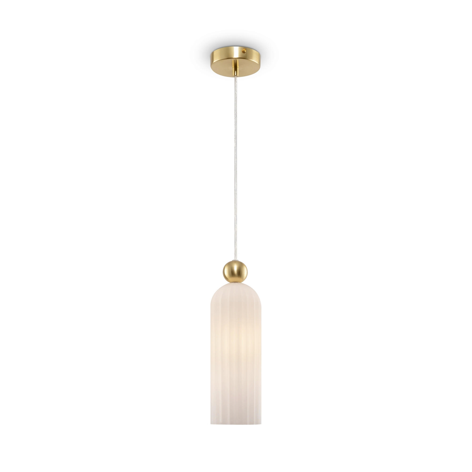 PENDELLEUCHTE Modern 10/34,7 cm  - Goldfarben/Weiß, Trend, Glas/Metall (10/34,7cm) - MAYTONI