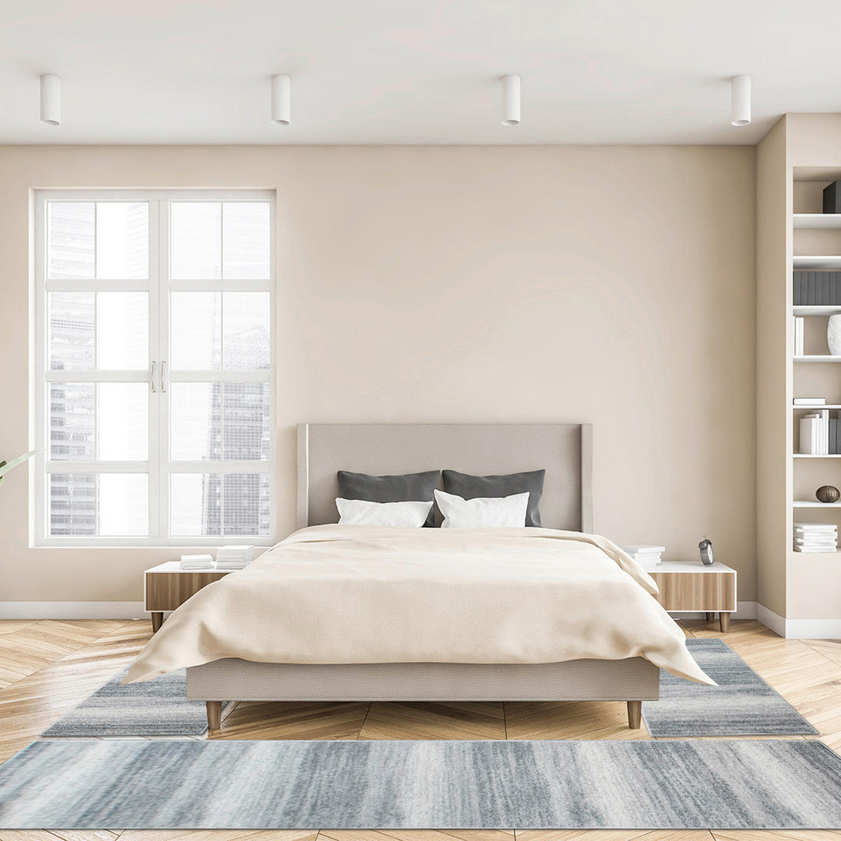 LÄUFER 67/620 cm Mercur 3er Set  - Grau, Design, Kunststoff/Textil (67/620cm) - Novel