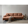 ECKSOFA in Webstoff Dunkelorange  - Buchefarben/Dunkelorange, KONVENTIONELL, Holz/Textil (169/294cm) - Carryhome