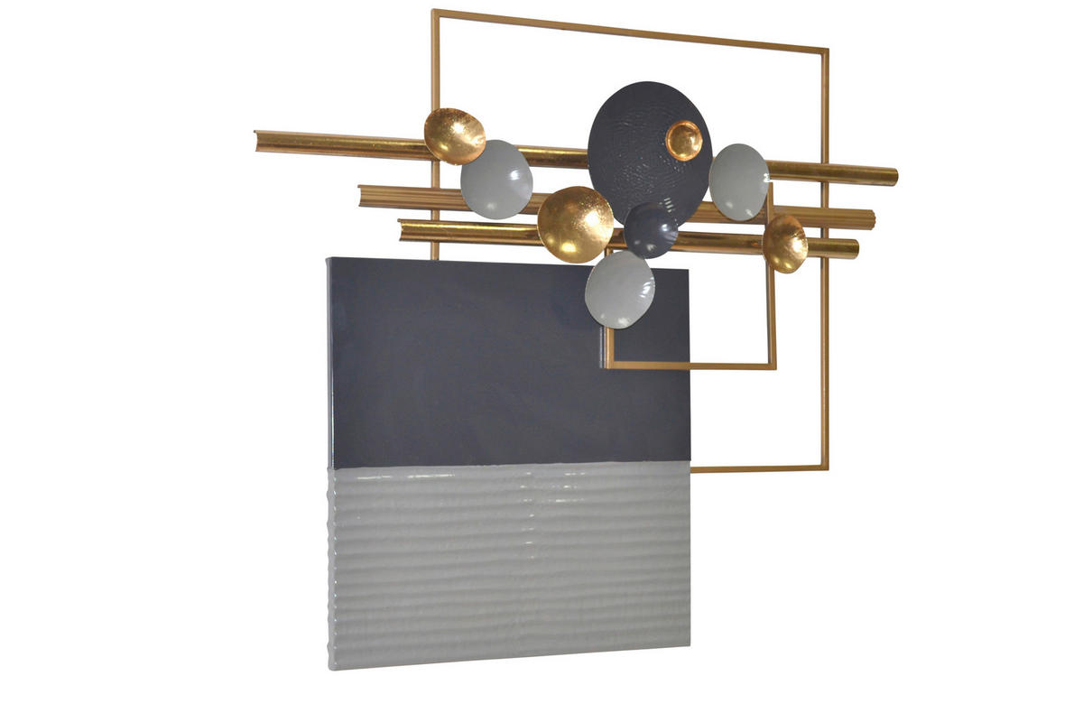 WANDDEKO Metall  - Goldfarben/Schwarz, Design, Metall (10/83/94cm) - MID.YOU