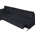 ECKSOFA in Webstoff Dunkelgrau  - Dunkelgrau/Schwarz, Design, Textil/Metall (172/320cm) - Valnatura