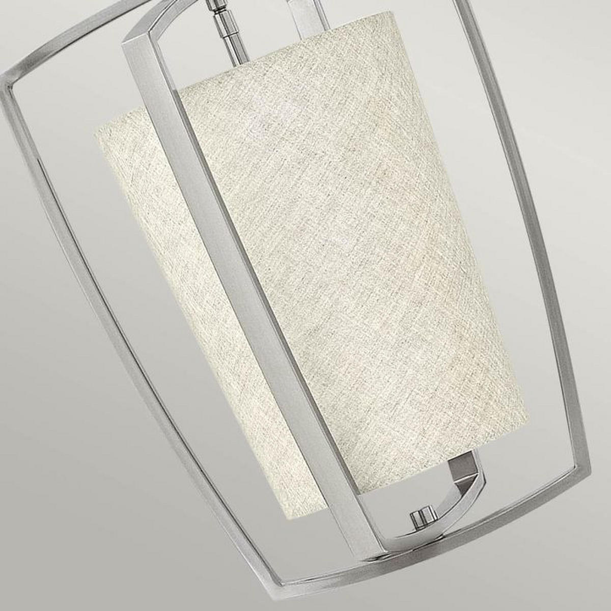 ZÁVĚSNÉ SVÍTIDLO, 30.5/48.7 cm  - barvy niklu, Konvenční, kov/textil (30.5/48.7cm) - Elstead Lighting