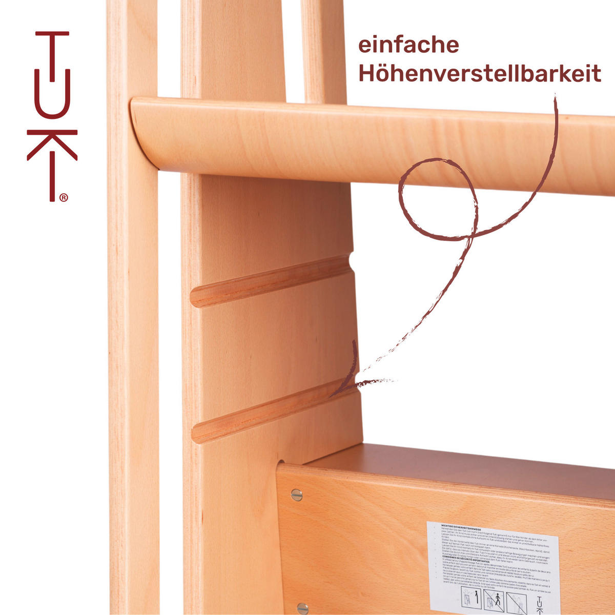 LERNTURM TUKI  - Grau, Basics, Holz (40/90/43cm)