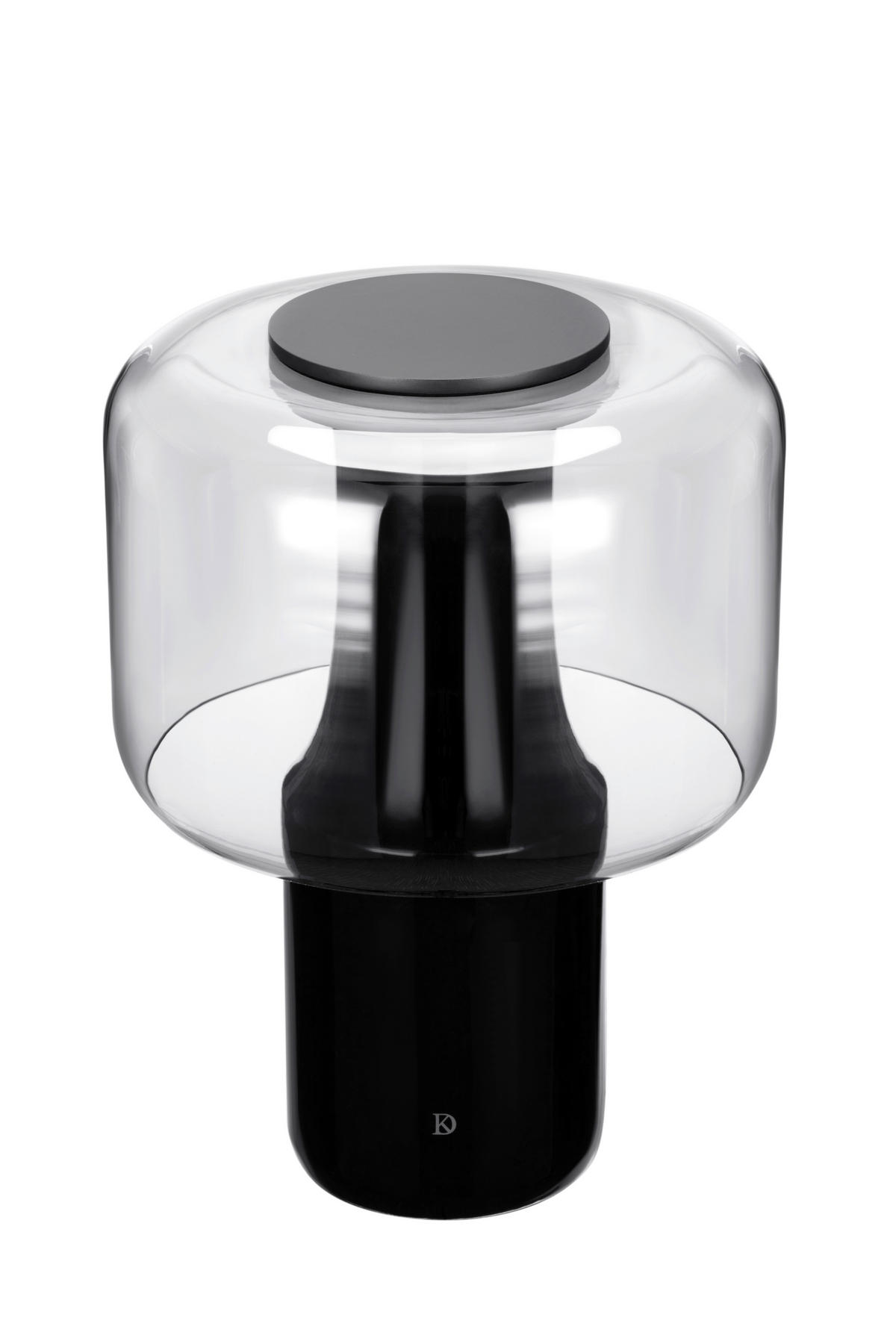 LED ASZTALI LÁMPA - fekete, Design, Üveg/fém (28/38,4cm) - Dieter Knoll