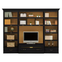 WOHNWAND UrbanClass 2-teilig  in Schwarz, Currygelb  311/238,5/52-46,5 cm  - Currygelb/Schwarz, LIFESTYLE, Holz/Metall (311/238,5/52-46,5cm) - Livetastic